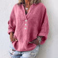 Leinenbluse Damen – Stilvolle Regular Fit Bluse aus Leinen für Frühling, vielseitig kombinierbar, verschiedene Farben 5