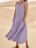 Leinenkleid mit Taschen - Lina 5