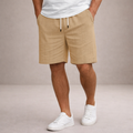 Leinenshorts für Herren, normale Passform, atmungsaktiv, Sommer, Freizeit 13