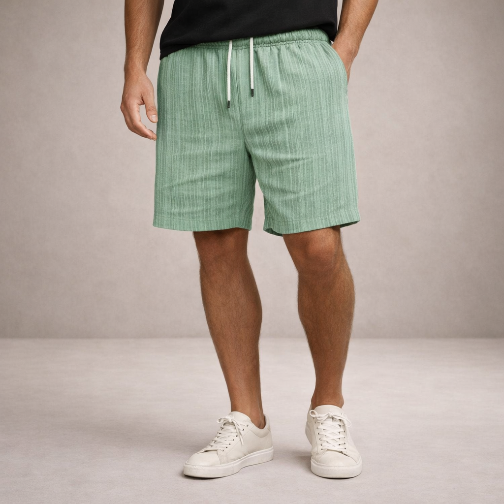 Leinenshorts für Herren, normale Passform, atmungsaktiv, Sommer, Freizeit 16