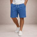Leinenshorts für Herren, normale Passform, atmungsaktiv, Sommer, Freizeit 5