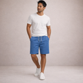 Leinenshorts für Herren, normale Passform, atmungsaktiv, Sommer, Freizeit 6