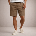 Leinenshorts für Herren, normale Passform, atmungsaktiv, Sommer, Freizeit 9