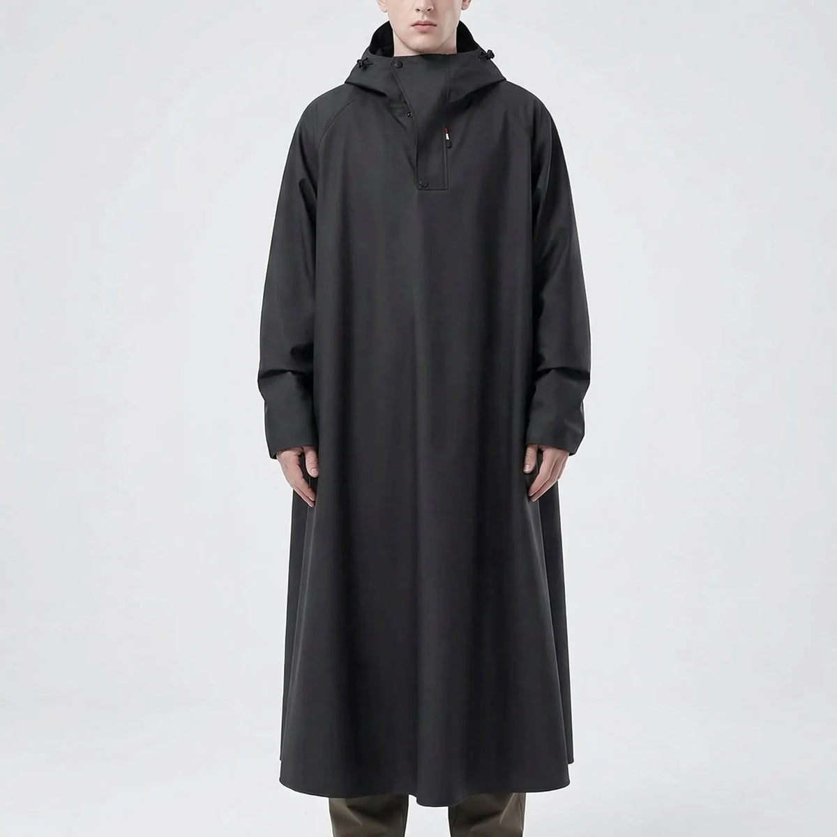 Long Hooded Riding Rain Jacket - Drizlecape 2