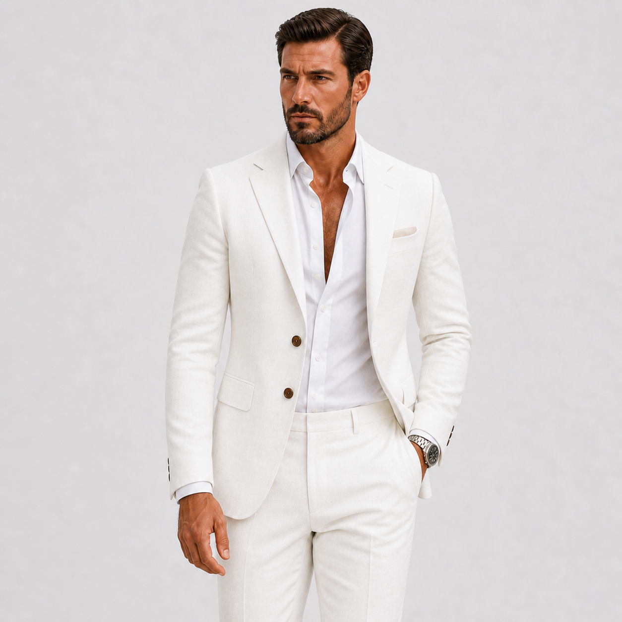 Lunelle | Heren Linnen Pak Slim-Fit Zomerse Elegantie 10