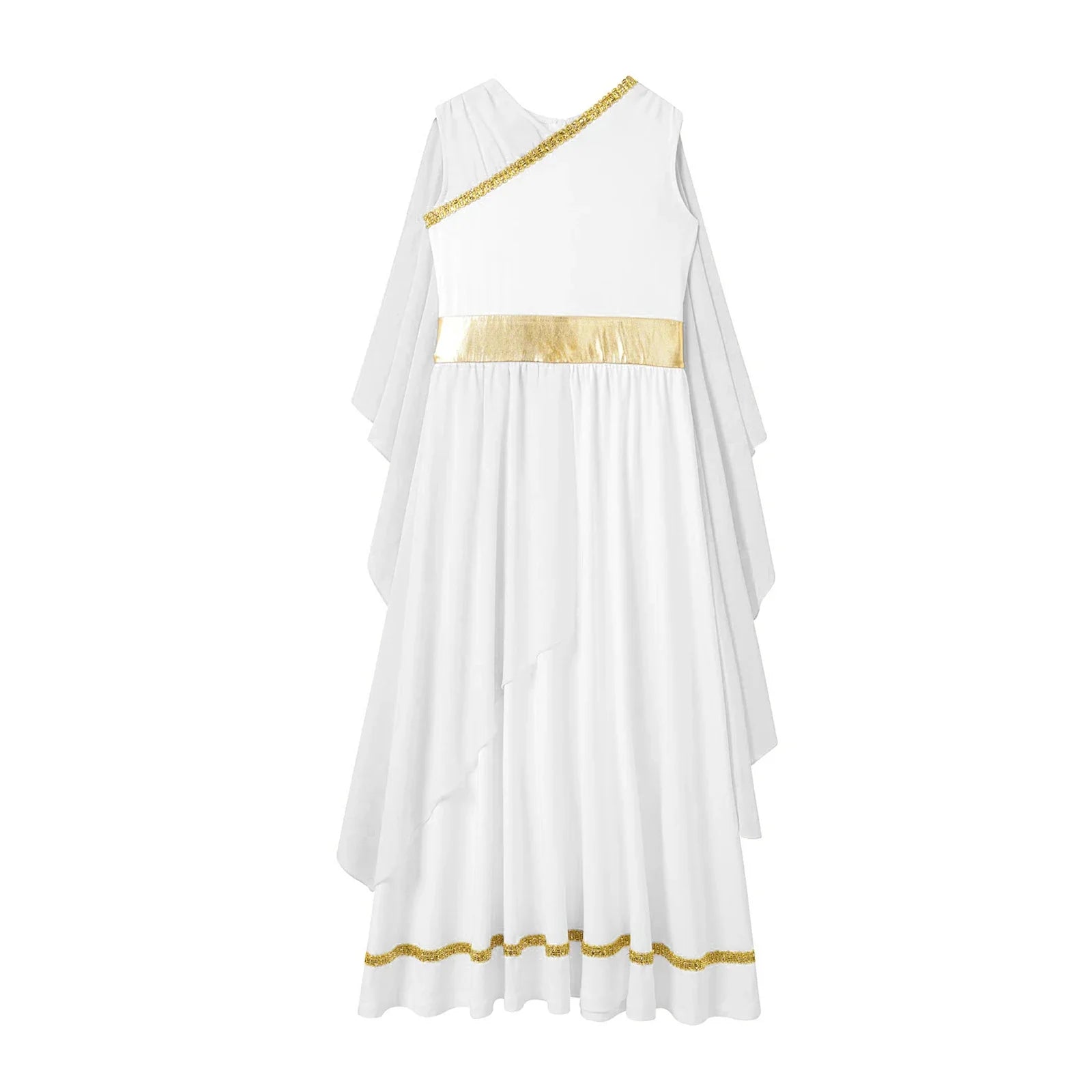 Meisjes Jurk - Griekse Prinses met Gouden Tailleband en Tule voor Carnaval 4