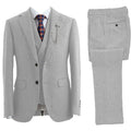 Michael - 3-Piece Herringbone-Patterned Suit 2