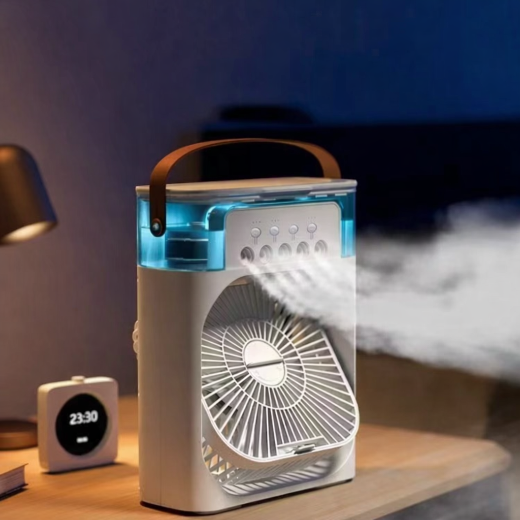 Mini Luftkühler mit Wasser – 3-in-1 Verdunstungskühler für Zuhause, Büro & Unterwegs 1