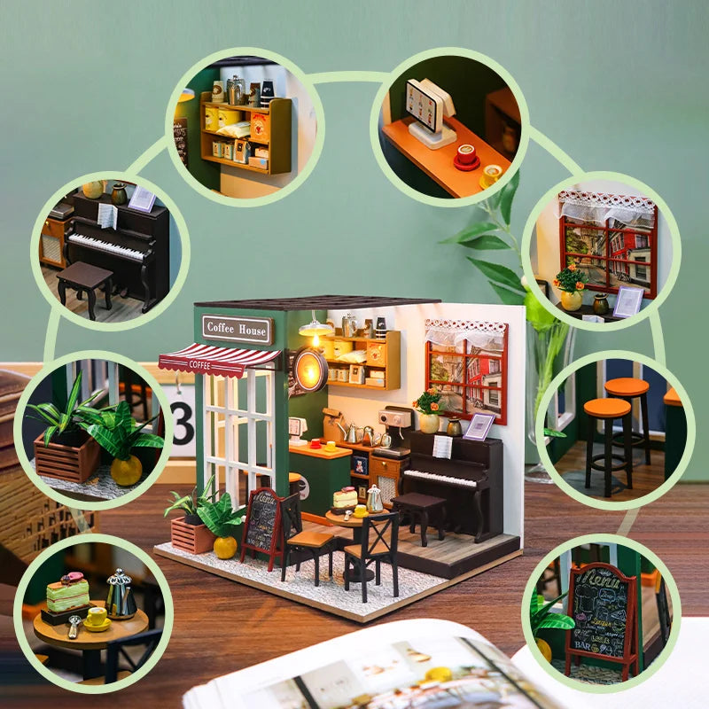 Miniatuur Poppenhuis – DIY Houten Speelgoed met Meubels voor Kinderen vanaf 8 Jaar 4