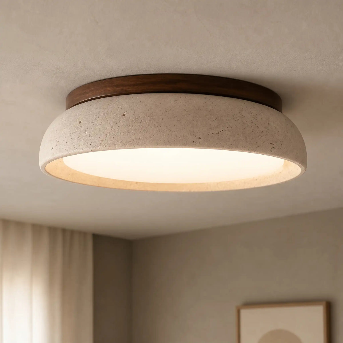 Modern Scandinavian Travertine Ceiling Light 1