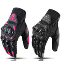 Motorhandschoenen Dames - Ademend, Touchscreen, Roze/Zwart, Verstelbaar 0