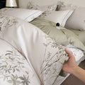 Neues 3-teiliges Bettwäscheset aus ägyptischer Baumwolle, hochwertiges Druckdesign, bestehend aus 1 Bettbezug und 2 Kissenbezügen, weich, verschiedene Größen 2