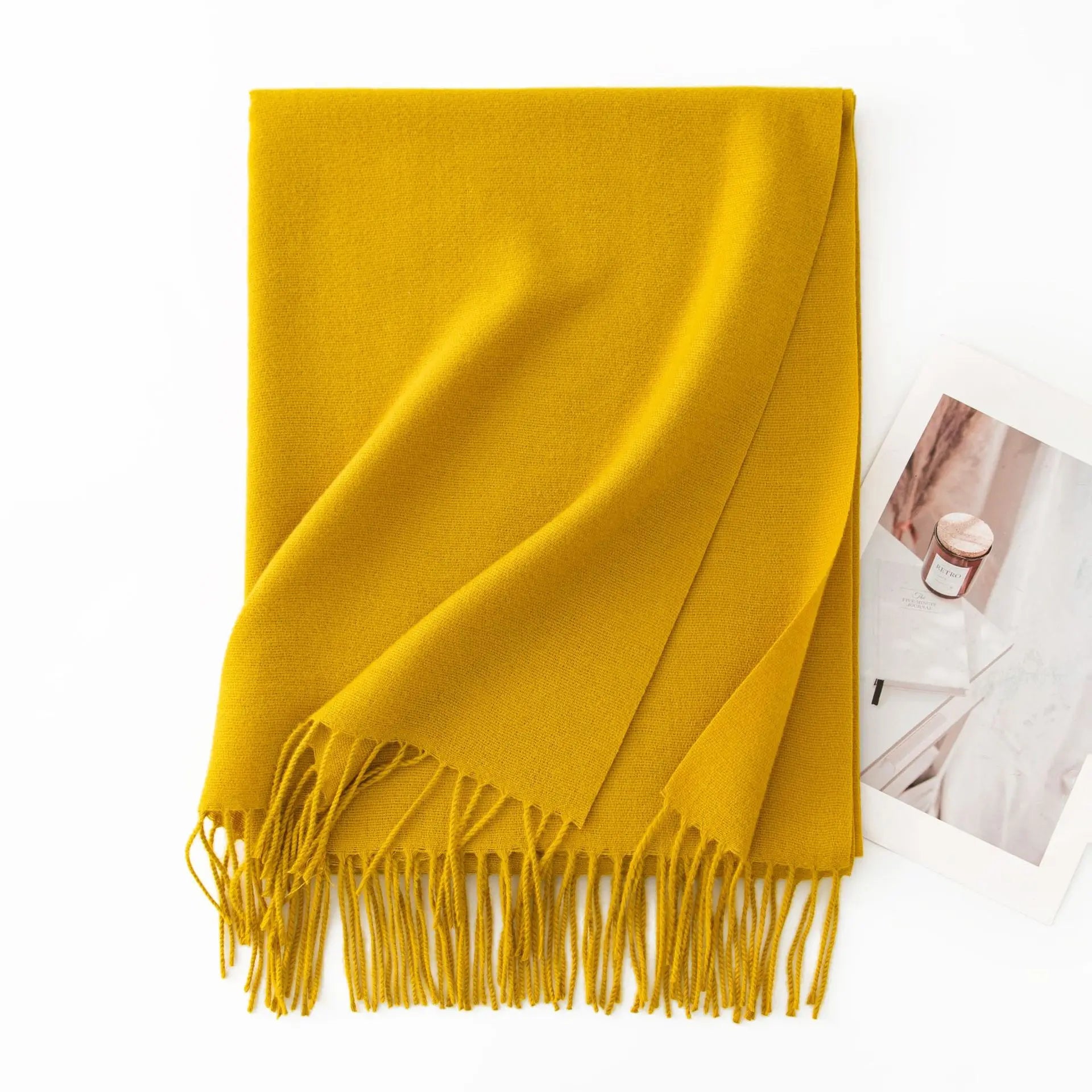 Pashmina Schal für Damen und Herren, weich, warm, 200x68 cm, vielseitig und elegant 8