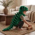 Pluche capuchon met dinosaurusschedel voor kinderen – verkleedkostuum met skeletruggengraat 7