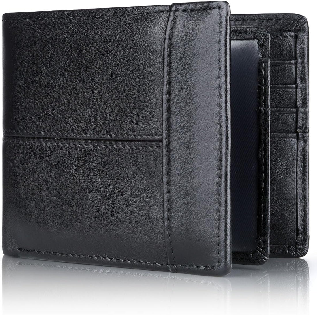 Premium RFID-Blocking Leather Bifold Wallet for Men - SlimArmor 0