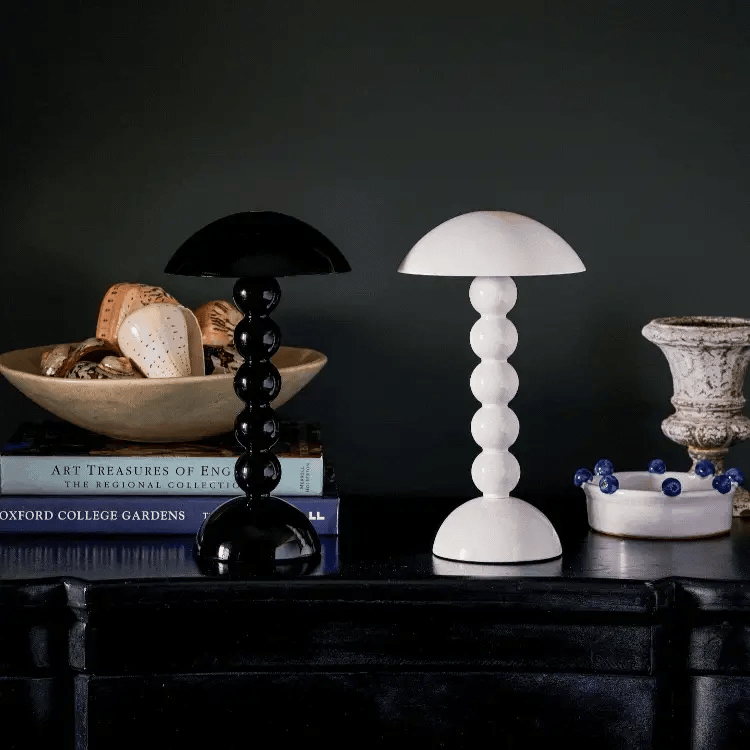 Rechargeable Black Lacquer LED Lamp with Adjustable Brightness, 30 cm 1