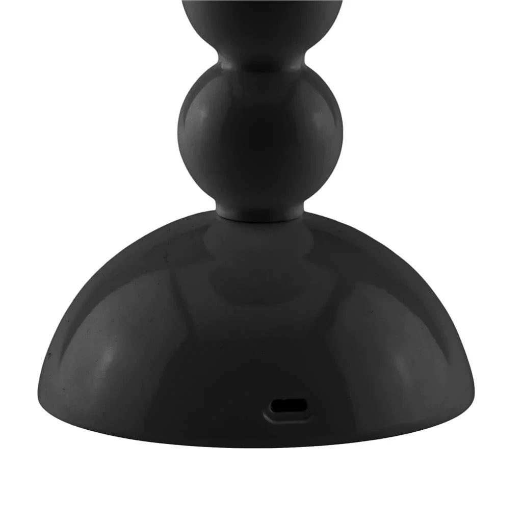 Rechargeable Black Lacquer LED Lamp with Adjustable Brightness, 30 cm 2