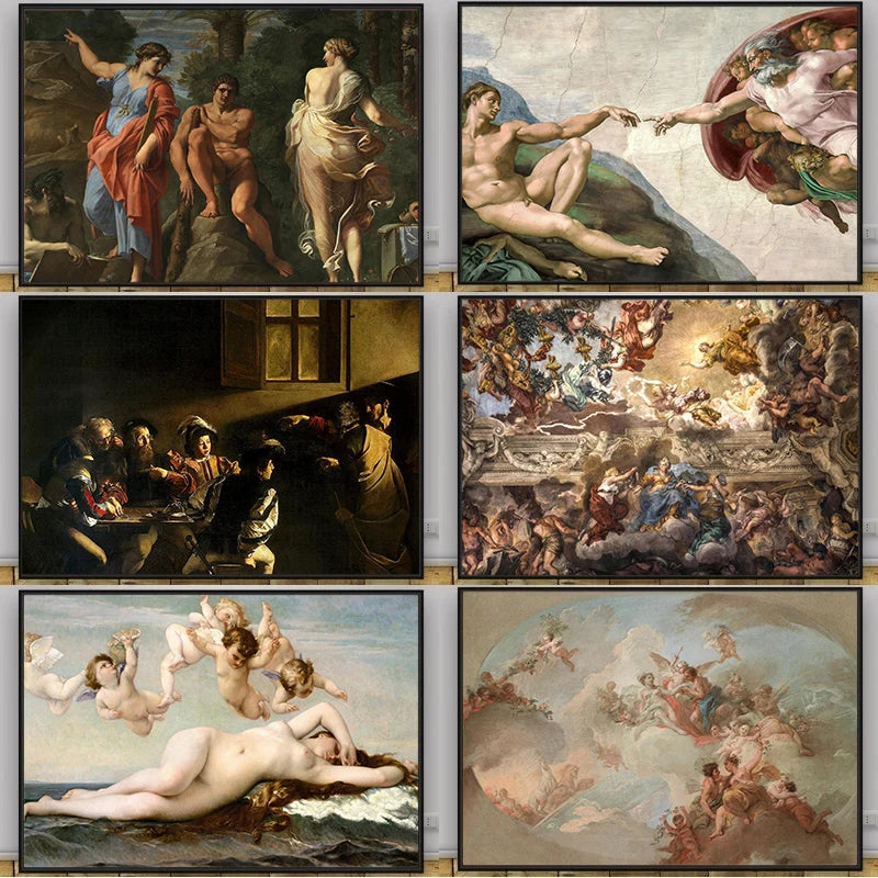 Renaissance-Leinwandposter – Homer-Poster als Wanddekoration fürs Wohnzimmer 1