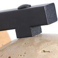 Riley Travertine Wood Round Wall Sconce 2