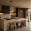 Riven Wabi-Sabi Travertine Stone Pendant Light 4