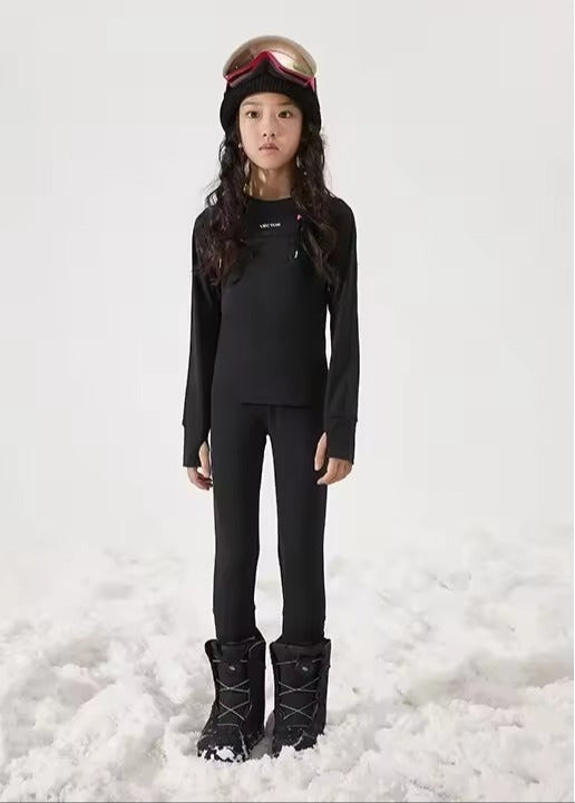 Ensemble de sous-vêtements thermiques pour enfants | Chaud et confortable par temps froid