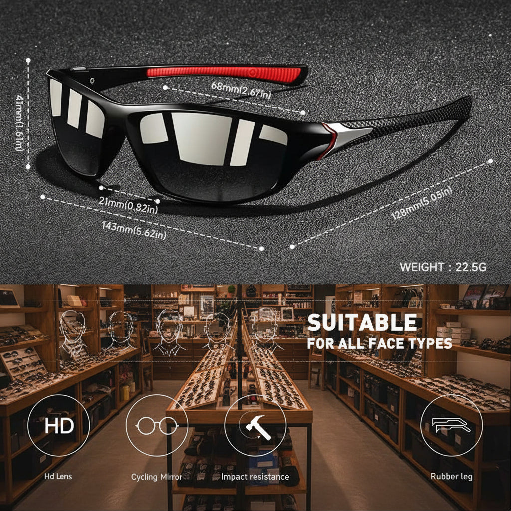 SOLARION – Sportsonnenbrille mit polarisierten Gläsern und UV400-Schutz 7