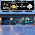 Santa's Flight Christmas Garage Door Cover with Elf Design - Holiday Decor 10