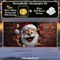 Santa's Surprise Christmas Garage Door Cover - Easy Installation Holiday Decor 13