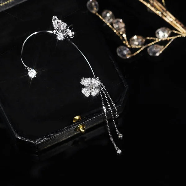 Schmetterling Zirkon Ohrringe Damen | funkelnde AAA-Zirkonia | hypoallergen & nickelfrei | Geschenkidee 5