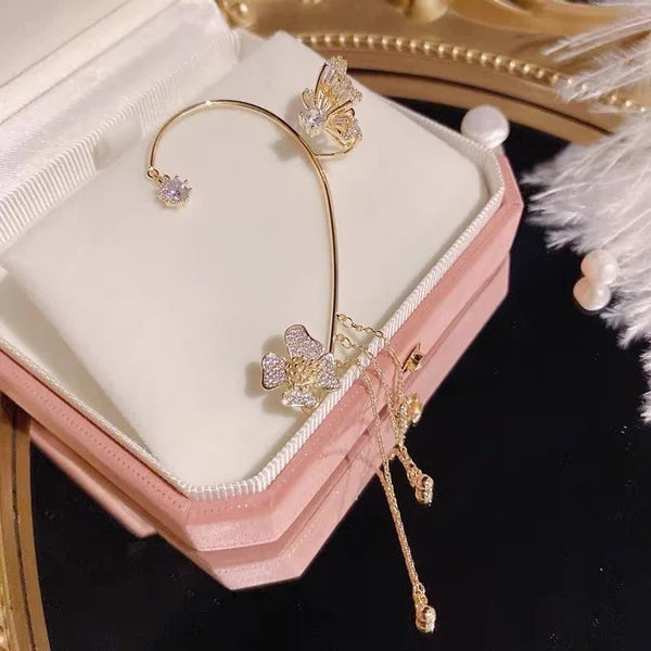 Schmetterling Zirkon Ohrringe Damen | funkelnde AAA-Zirkonia | hypoallergen & nickelfrei | Geschenkidee 8