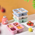 Snackbox mit 4 Fächern, BPA-frei und transparentem Deckel, wiederverwendbar 0