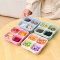 Snackbox mit 4 Fächern, BPA-frei und transparentem Deckel, wiederverwendbar 1