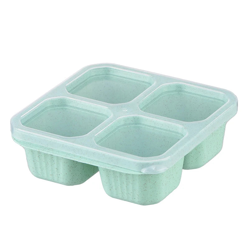 Snackbox mit 4 Fächern, BPA-frei und transparentem Deckel, wiederverwendbar 6