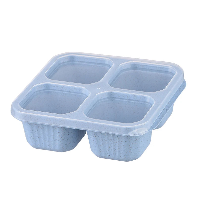Snackbox mit 4 Fächern, BPA-frei und transparentem Deckel, wiederverwendbar 9