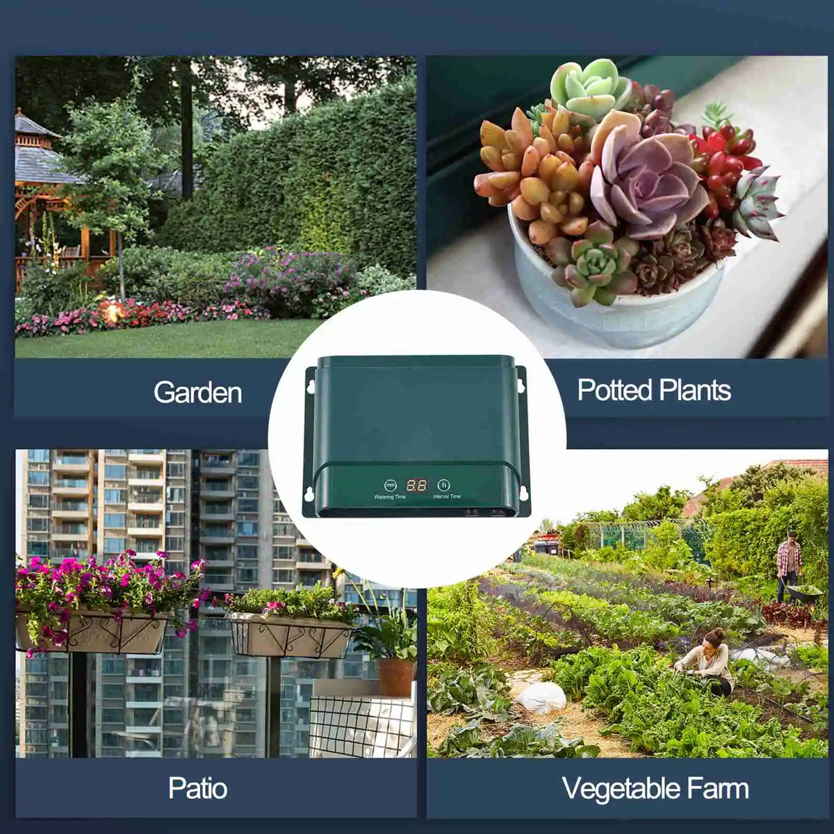 Solar Drip Irrigation System Kit Automatic Watering with 30 Modes & 7 Timers – AquaFlow 3