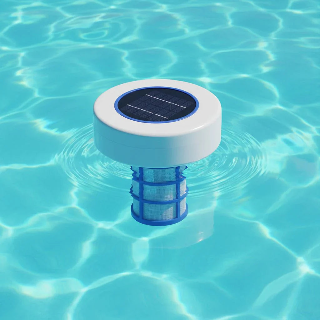 Solar Poolreiniger – Schwimmender Ionisator mit Solarbetrieb für Pflegeleichtes Wasser 0