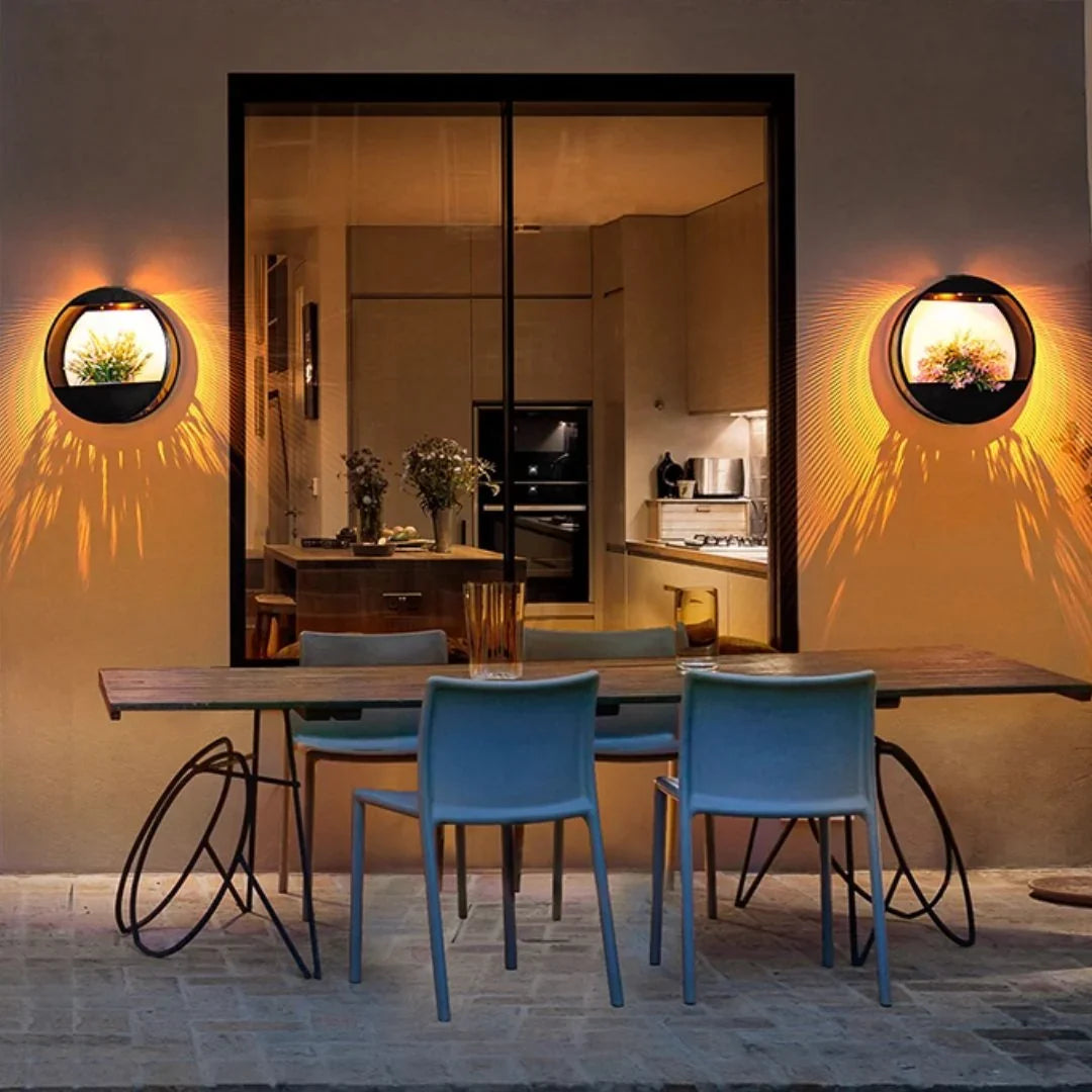 Solar Powered Wall Pot Light 6