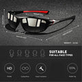 Sport Sonnenbrille Herren Damen mit Polarisierte Gläsern und UV400 Schutz 7