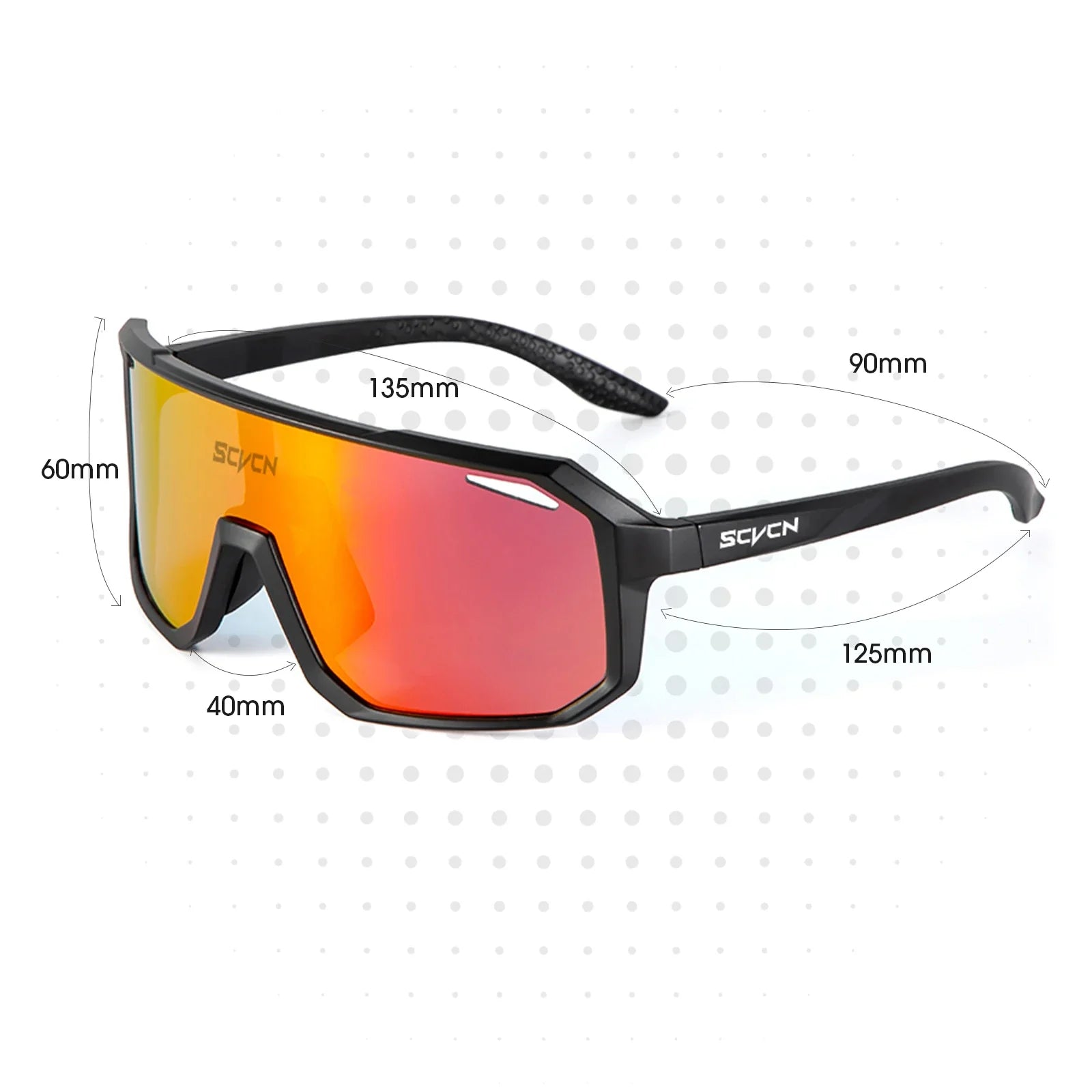 Sport Sonnenbrille für Sport mit UV400 Schutz und leichtem TR90 Rahmen 6