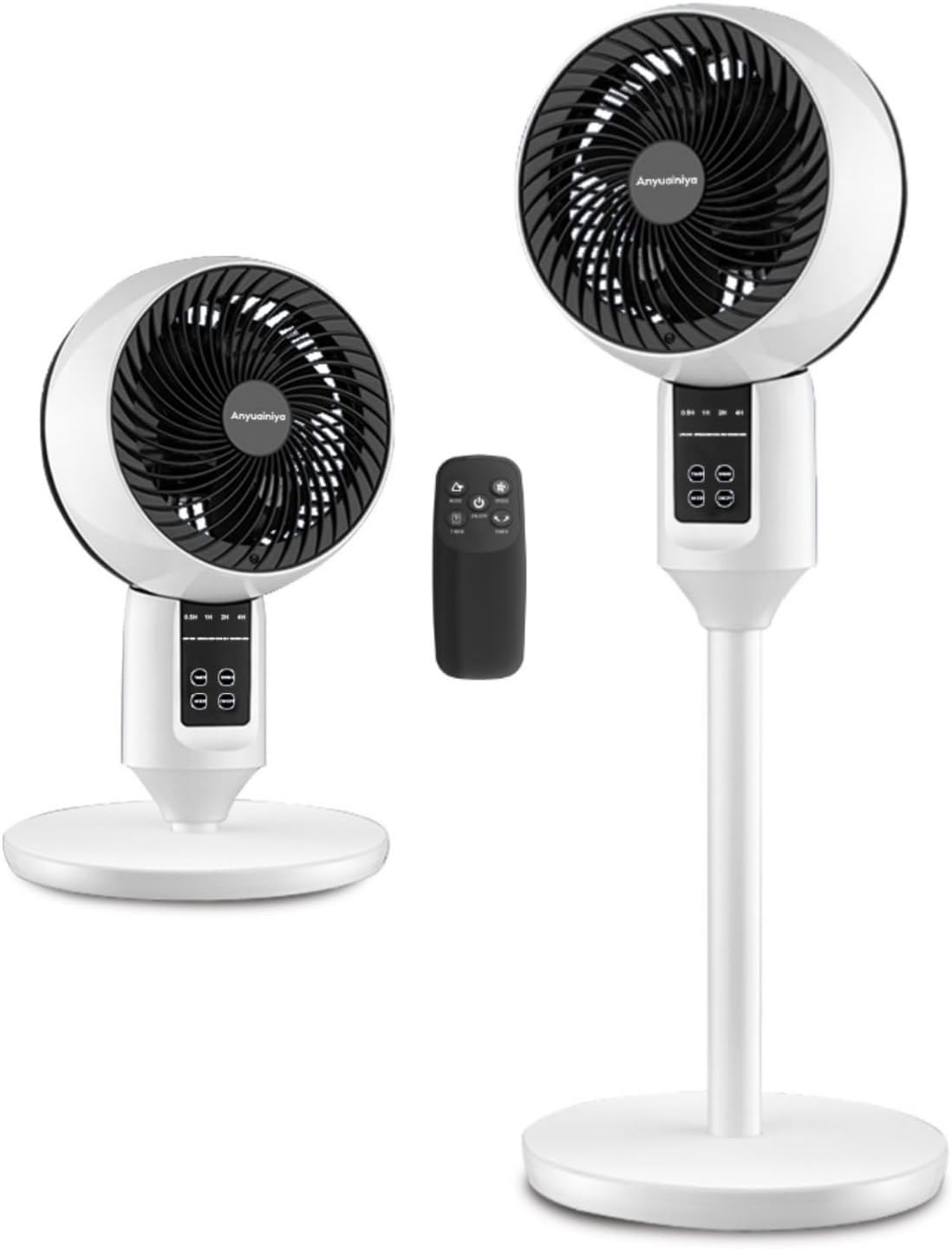 Standventilator Leise mit 3D-Oszillation, Höhenverstellung und Fernbedienung, 26 dB 0