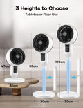 Standventilator Leise mit 3D-Oszillation, Höhenverstellung und Fernbedienung, 26 dB 1