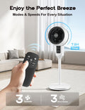 Standventilator Leise mit 3D-Oszillation, Höhenverstellung und Fernbedienung, 26 dB 4