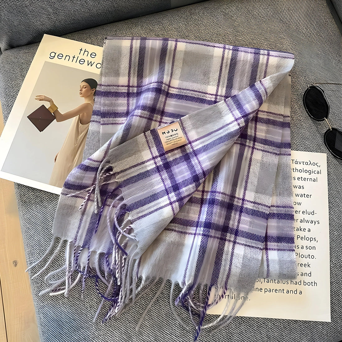 Stylish British Checked Cashmere Women's Winter Scarf - Victoria 0