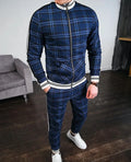 Stylish Men's Training Set with Check Pattern – Dorian 1