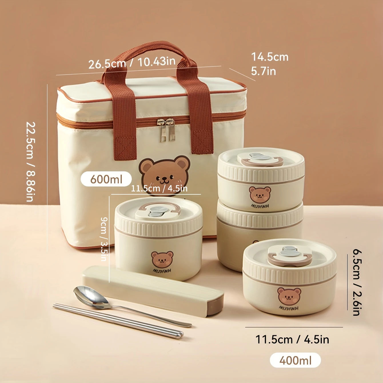 Thermo-Bento-Lunchbox aus Edelstahl 304, isoliert, groß für Studenten, auslaufsicher 19