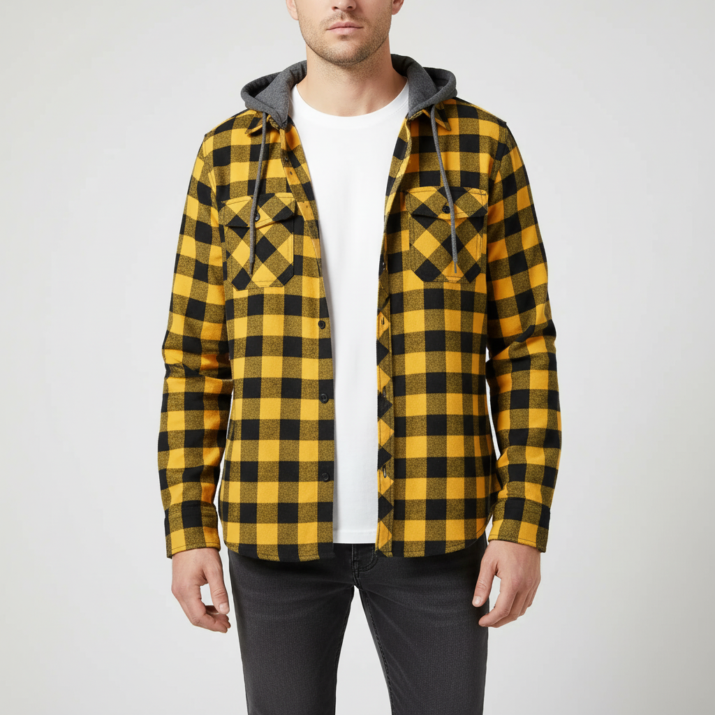 Thrives Outdoor | Long Sleeve Hooded Flannel Shirt 11