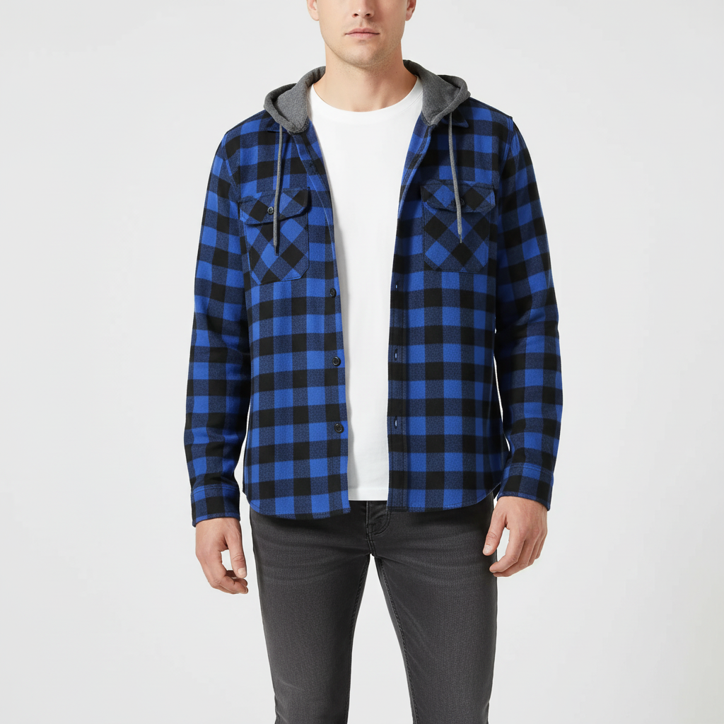 Thrives Outdoor | Long Sleeve Hooded Flannel Shirt 6