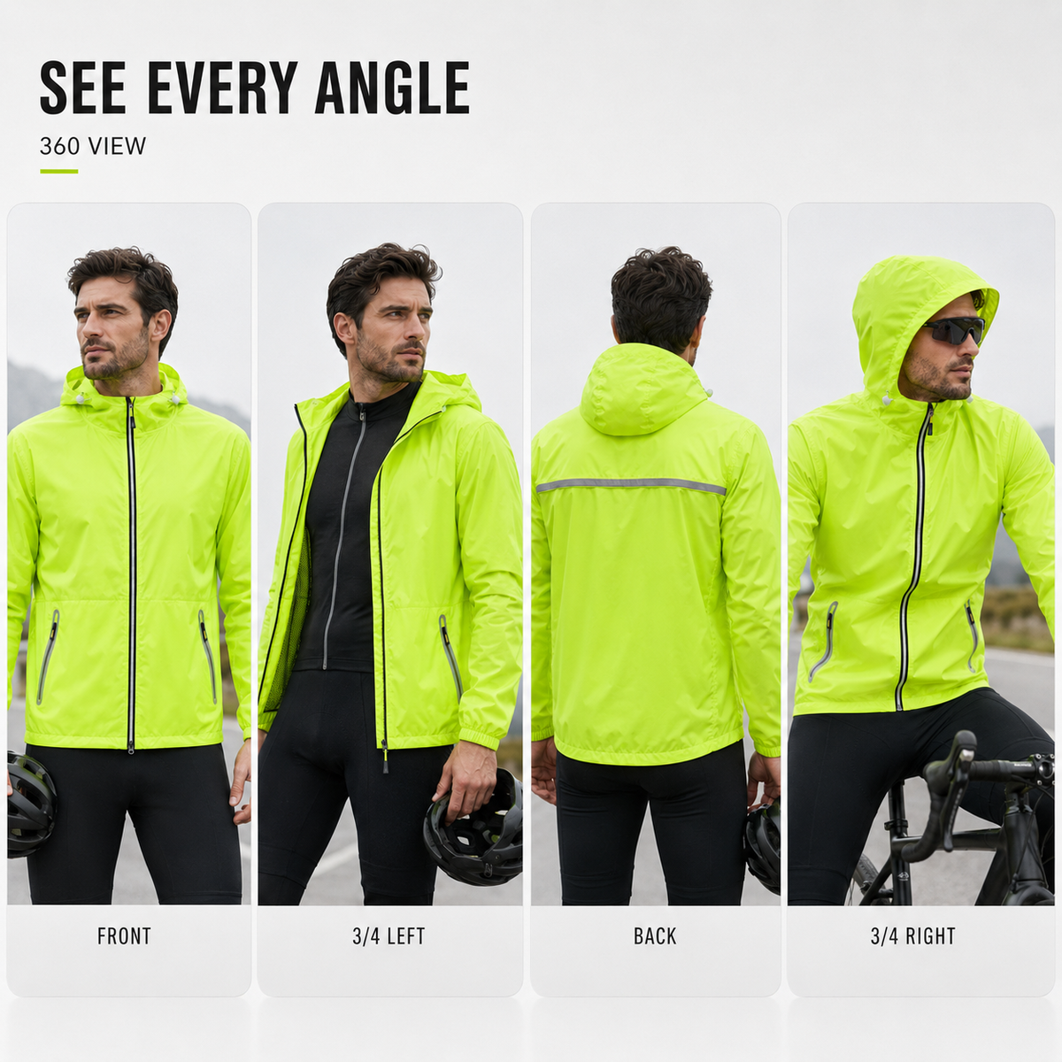 Thrives Outdoor | Velocira Hooded Cycling Rain Jacket 3