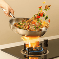 Titan Premium | Edelstahl Bratpfanne ohne Beschichtung mit Optimierter Wärmeverteilung | Langlebig für Gesundes Kochen 1