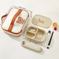 Tragbare 3-Fach Lunchbox aus Kunststoff, mikrowellengeeignet, ideal für Kinder und Studenten 11